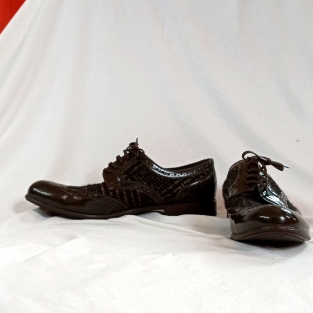 Dolce & Gabbana Brown Lace-Up Loafers